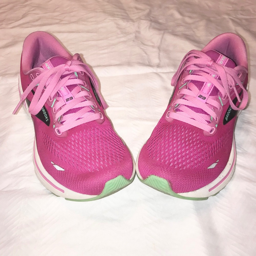 Brooks Adrenaline GTS 23 Pink Mint Green Running Shoes Womens 7.5 B  Walking - Picture 8 of 16